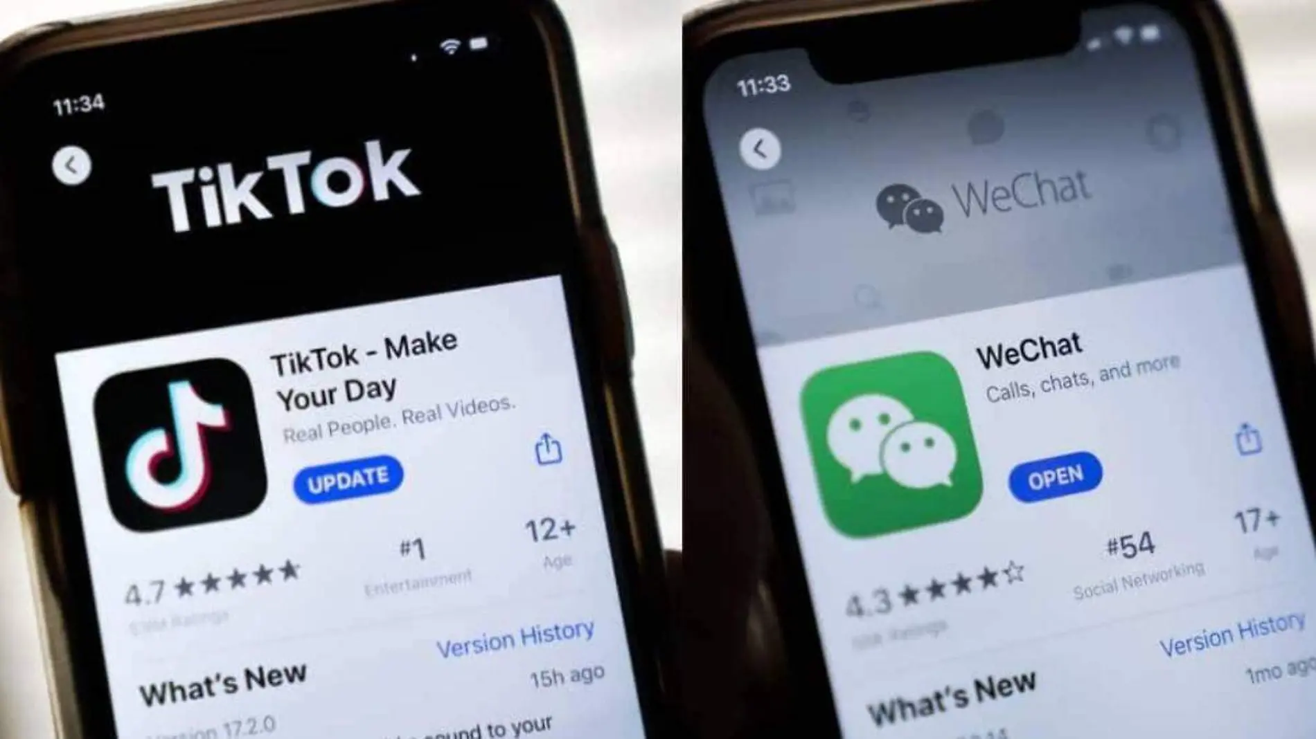 Tiktok y WeChat-AFP